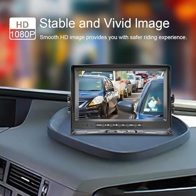 9 Inch DVR Car Monitor Dual Backup Camera Kit HD 1080P Night Vision IP69 Waterproof Rear View Cam 2 Split Screen Back Up Camera Kit for Car/Truck/Trailer/RV/Pickup 12-35V with 32G SD Card