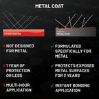 Dr. Beasley's Metal Coat 32 oz - 3 Year Protective Nanocoating for Exposed Metal, Enhances Shine & Clarity, Instant Bonding, Resists Stains, Fine Scratches, Etching