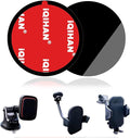 Adhesive Dashboard Pad Mounting Disk for Suction Cup Phone Mount, Heat Resistant Sticky Disc for Car Cell Phone Holder, 2pcs 73mm(2.87") Mount Disk Replacement for Sat Nav Holder Base, Tablet Bracket