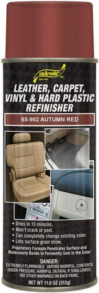 SM Arnold Refinishing Spray Paint - AUTUMN RED 11 Oz. - For Leather, Carpet, Vinyl, Metal, Plastic, Polycarbonate, Polypropylene, Acrylic, Lexan, Fiberglass | Pro Grade Aerosol Refinisher