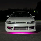 LEDGlow 4pc Pink LED Flexible Car Slimline Underbody Underglow Accent Neon Lighting Kit - 4 Unique Patterns - Water Resistant, Low Profile Light Tubes - Includes Control Box & Remote