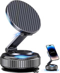 Car Phone Holder for MagSafe - Magnetic Vacuum Mount 360° Adjustable, Compatible with iPhone 17-12 Series & Android Devices, Cell Phone Holder for Your Car Dashboard Windshield with Magnetic Ring
