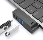 4 in 1 USB3.0 Hub 270 Degree Rotatable Port USB Splitter Power Adapter Multiple Expander USB3.0 for Rotating USB