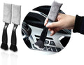 Ziciner 2 PCS Double Head Brush for Car Clean, Soft Auto Interior Duster Detailing Brushes, Universal Vehicle Dashboard Screen, Air Vents, Computer etc Cleaning Tool Accessories (Black)