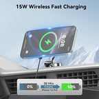 Lecork for Magsafe Car Mount, 15W Magnetic Wireless Charger for iPhone, Magsafe Air Vent Car Holder Charger for iPhone 17 Pro Max/16/15/14 13 12, Samsung S25/S25+/Ultra, RGB LED Design