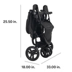 Baby Trend Venture 3-Wheel Stroller Travel System, Dash Pink