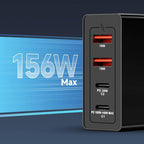 TAIFU 28V 5A PD3.1 140W USB C GaN Charger for Yacht Block Fast Car Charging Station 4-Port Power Adapter for Steamdeck MSI Titan 18 HX Ai Gaming Laptop, Chromebook, 40W iPhone 17/17 Pro/17 Pro Max