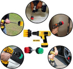 HIFROM Drill Brush - 2" Soft and 2" Medium Power Scrubbing Brush Drill Attachment for Cleaning Showers Tubs Bathrooms Tile Grout Carpet Tires Boats Upholstery (Pack of 2)