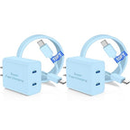 45W Dual Port Super Fast Charger with Long USB C to C Cable 10ft,Type C Wall Charger Block and Android Phone Charging Cord for Samsung Galaxy S26 Plus/S25 Ultra/S25+/S24+/S23+/S22+/S21/S20/Note 20/10+