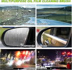 Automotive Oil Film Cleaning Brush, Car Glass Oil Film Cleaner Brush, Repellent Film for car Windows, Improves Clarity and Visibility,Universal Clear Windshield Cleaner Wipe Board (2 Pcs)