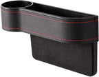 Car Seat Gap Filler Organizer Between Front seat car Organizer and Storage Box, Auto Premium PU Leather Console with Cup Holder, Car Pocket for Interior Essentials (for Driver Side)
