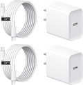 iPhone 17 16 15 Charger Fast Charging 2+2Pack 20W USB C Wall Charger with 10FT Fast Charging Cable Compatible with iPhone 17/17 Air/17 Pro/17 Pro Max/iPhone 16/15 Series, iPad Pro/AirPods