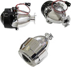 iJDMTOY Mini 2.5-Inch H1 Bulb Size Bi-Xenon Projector Lens with Shroud Compatible With Car Light Retrofit DIY Use