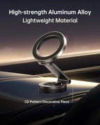 SYNCWIRE for MagSafe Car Mount【360° Rotation】Magnetic Phone Holder for Car, Adjustable Metal Arm, Ultra Magnet, Car Magnet Phone Mount for Dashboard, Fit for iPhone 17 16 15 14 13 Pro Max &All Phones