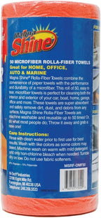 Rolla-Fiber Towels – Microfiber Washable Roll of Tearable Towels, Soft & Lint-Free, Reusable Up to 50 Washes – Like Paper Towels for Cleaning & Detailing