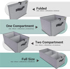 MIU COLOR Trunk Organizer for Car, Car Organizer, Sturdy Trunk Organizer for SUV, Non-Slip Bottom, Storage Organizer for Sedans, Van, Jeep, Grocery, Large 3 Compartments, Blue 32"×13"×10.6"