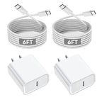 iPhone 16 15 Charger Fast Charging, 20W Apple iPhone 16 USB C Fast Charger Block, 2Pack 6ft USB C to USBC Cord for iPhone16/16 Pro/16 Pro Max/16e/15/15 Plus/15 Pro/15 Pro Max,iPad Pro/Air/Mini,AirPods
