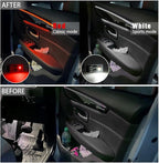 NJSBYL 10PCS LED Door Pocket Handle Ambient Lighting Circuit Board for B-MW 5 7 Series X1 Gran Turismo Coupe Sedan SUV F01 F02 F07 F48 LWB LCI Interior Door Panel Light Red-White Atmosphere Light