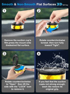 Magnetic Suction Phone Holder for Magsafe, iPhone Portable Magnet Mount Holders, Suction/360° Rotary/N55 Magnets Car Phone Mount, Used in Smooth Flat Surface like Panel, Windshield Table Wall Mirror