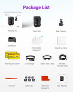 Vantrue S1 Pro Max AI Dash Cam 4K+2.5K w/ADAS & BSD, Dual STARVIS 2 Front and Rear, 2 Channel HDR Dashcam, PlatePix Night Vision, 5G WiFi, Voice Control, GPS, 24H Buffered Parking Mode, 1TB Max