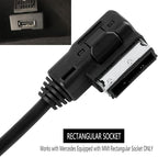 Bluetooth Car kit for Mercedes-Benz,Media Interface AUX Wireless Adator,Compatible with iPhone Android Smartphones,Works with Mercedes Equipped with MMI Rectangular Socket ONLY