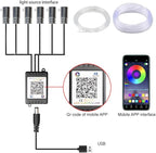 Car LED Interior Lights Strip APP Control, Car Neon Lights Kit with 236 inches Fiber Optic, Music Mode Sound Active Cars Atmosphere Ambient Lighting Kit (6 in 1)