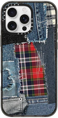 CASETiFY Impact iPhone 16 Pro Max Case [Slim/Compatible with Magsafe / 8.2 ft. 4X Military Grade Drop Protection] - Plaid Disorder Case - Clear Black