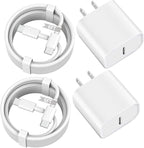 iPhone 17 16 15 Fast Charger, 2-Pack 20W USB C Wall Charger Plug with 6FT Type C High-Speed Fast Charging Cable for Apple iPhone 17 Pro Max/Pro/Air,iPhone 16/15 Pro Max/Pro/Plus/iPad Pro/Mini/AirPods