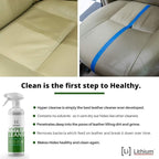 Lithium Hyper Cleanse Car Interior Cleaner - Car Cleaner Interior for Leather, Plastic, Carpet, Vinyl, and Tesla Vegan Leather - Solvent Free Interior Car Cleaner - Car Cleaning Spray (16 Oz)
