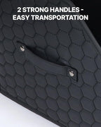 Owleys Cargo Organizer 17.7" - Compact Storage Totes with Lids for SUV, Sedan or Truck - Durable Car Crate for Travel Essentials - Black