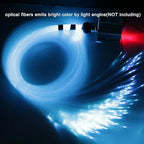 AZIMOM PMMA Plastic 550pcs*0.03in*13.1ft Fiber Optic Cable Strands 0.75mm 4 Meter End Glow Roll Fiber String for Star Sky Roof Ceiling Decoration All Kind LED Light Engine Driver
