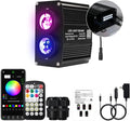 AKEPO 18W Dual Color Twinkle Shooting Star 2-in-1 Fiber Optic Light Engine Replacement, RGBW Bluetooth APP Control + Music Sync Mode + 28-Key Remote Control for Car Home Starlight Headliner