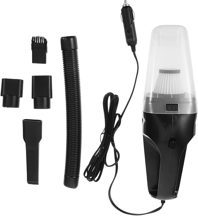 PRETYZOOM 120w Portable Car Vacuum Cleaner with Efficient System Long Power Cable Suitable for Auto Cleaning and Collection
