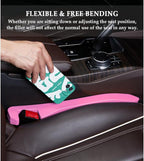 IHOTDER 2PCS Car Seat Gap Filler,Super Flexible Car Side Seat Gap Filler Car interior Accessories,Universal CCar Organizer Between Seats for Tightly Filling Seat Gaps (Pink)……