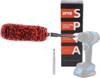 SPTA 1 Pc Soft Microfiber Extended Reach Rim Drill Wheel Brush,Microfibre Wheel Brush with 1 adddtional Drill Adapter for Electric Drill -BRFCD51