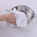 Tricol Clean 50PK Profesional Resuable Lint Free Microfiber Edgeless Cleaning Cloth Cleaning Rags,Absorbent Microfiber Wipes for Housekeeping, Car Cleaning(12 * 12 Inches) (white1)