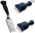 Double Head Brush for Car Clean,Car Brushes for Detailing Interior,Car Detailing Brushes Exterior,Soft Car Detailing Brush(Black&White,3Pack)