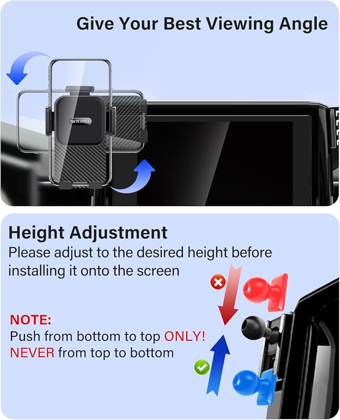 SKYLOTEC Car Phone Holder for Mazda CX-5 CX5 2017 2018 2019 2020 Accessories 7-Inch Screen Fixed Clip, Automobile Cradles Phone Mount, Cell Phone Base Not Block Air Vent