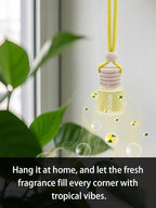 Ikeda Car Air Freshener: Hanging Car Smell Air Freshener | 10ml Round Hanging Car Decoration | Long Lasting Fragrance | For Auto Home | 1pcs (Lemon(Circular))