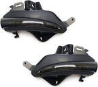 iJDMTOY Smoked Lens Dynamic Sequential Blink/Flow Full LED Outer Side Mirror Turn Signal Light Assembly Kit Compatible with Lexus is RC ES LS CT