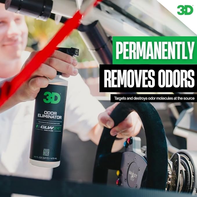 3D Odor Eliminator 1 Gallon – Professional Car Interior & Home Deodorizer Spray – Neutralizes Smoke, Pet & Food Smells at the Source – Fresh Clean Scent, Eco-Friendly & Biodegradable – Made in USA