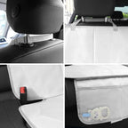 Meolsaek Car Seat Protector for Child Car Seat, Durable 600D Fabric Waterproof Car Seat Cover with Thick Pad Non-Slip Backing，No Imprints (Light Gray-2 pcs)