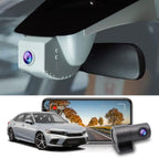 Fitcamx Front 4K+Rear 1080P Dash Cam Adapts for Honda Civic 2022-2026 (Grey Cover) & Type R Si, OEM Factory Look, 2 Way HD Video, WiFi & APP, Loop Recording, G-Sensor, Easy to Use, 128GB Card