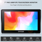 Wireless RV Backup Camera System for Furrion Pre-Wired RVs Truck Trailer, FHD 1080P 7" Touchscreen IPS Monitor with 1 Rear & 2 Side View Cameras, Loop Recording Night Vision Plug & Play F7-3