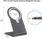 CreaDream Stand for Apple 25W and 15W MagSafe Charger, Aluminum Phone Stand Holder for Desk, Magsafe Accessories Compatible with iPhone 17 16 15 14 13 Pro Max Plus Air[Charger Not Included]