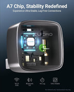 ZUCWO Mini Wireless CarPlay Adapter for Carplay and Android Auto 2-in-1 Mini USB Design for Cars, Plug and Play Converts Wired to Wireless CarPlay for iOS10+/Android 11+, Black
