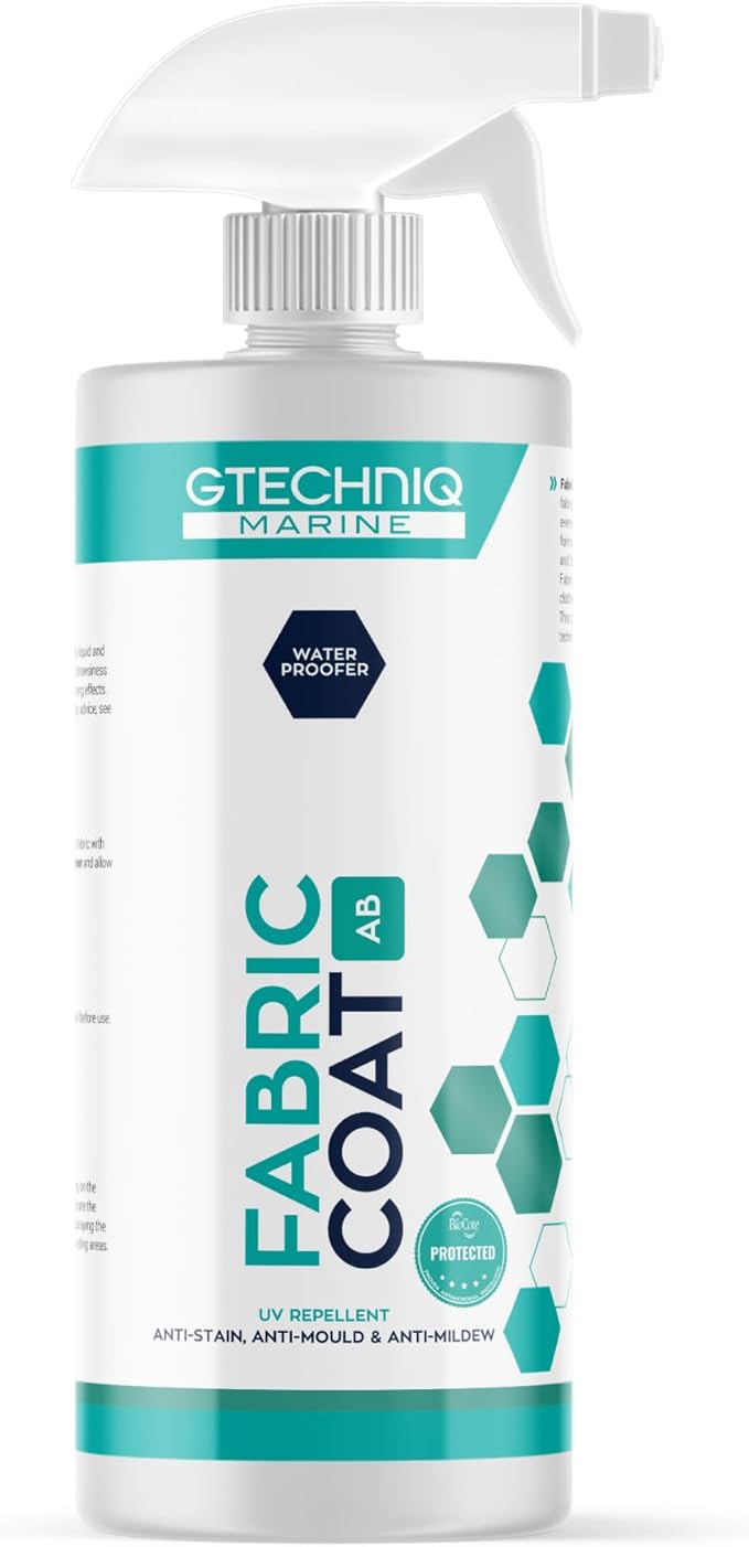 Gtechniq Marine Fabric Coat for Boats, 17 fl oz | Protects All Fabrics from Stains, Mold, Mildew and Bacteria, Water and UV Repellent, Re-Waterproofs Clothing, Sails and Awnings, No Fluorocarbons