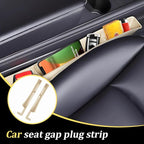 Car Seat Gap Filler, 2PCS Anti-Drop Multifunctional Vehicle Seat Side Space Organizer with 2 Storage Areas, Automotive Interior Chair Side Plug Strip, Universal for SUV Sedan Truck (Beige)