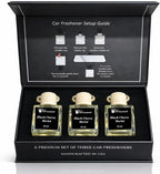 Gift Paradise® Luxury Black Cherry Merlot Car Air Freshener Set of 3 – 10 ml Hanging Glass Diffusers – Sweet Cherry & Red Wine Scent – Long-Lasting – Premium Magnetic Gift Box Included