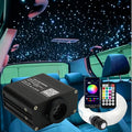 AZIMOM 16W Twinkle & Sound Activate 300pcs*0.03in*9.8ft Fiber Optic Starlight Headliner Kits for Car Home Star Ceiling Sky Decoration, APP& Remote Control Light Engine End Glow Fiber Strands